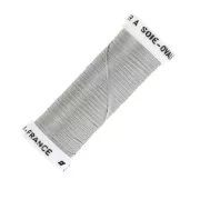 Hilo para bordar de seda ovalado para bordado tradicional Gris (3842) x30m