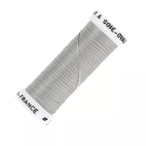 Hilo para bordar de seda ovalado para bordado tradicional Gris (3842) x30m