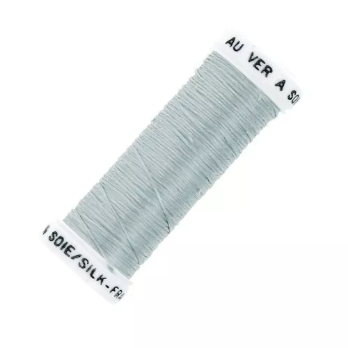 Hilo para bordar de seda ovalado para bordado tradicional Gris acero (112) x30m