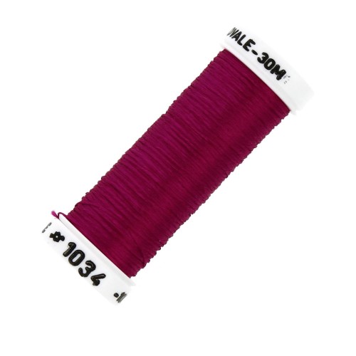 Hilo para bordar de seda ovalado para bordado tradicional Magenta (1034) x30m