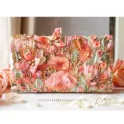 Hilo para bordar de seda ovalado para bordado tradicional Magenta (1034) x30m