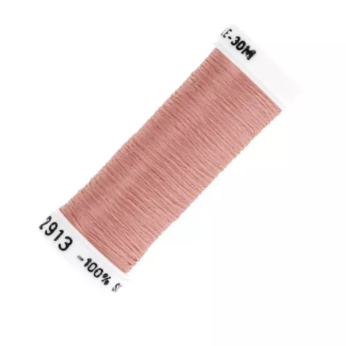 Hilo para bordar de seda ovalado para bordado tradicional Rose corail (2913) x30m