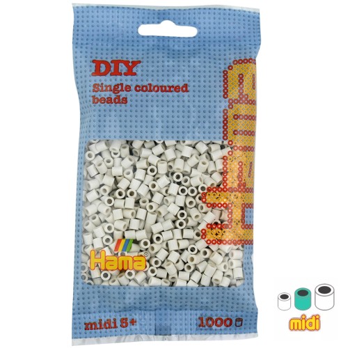 Cuentas Hama Beads MIDI 5 mm Blanco Piedra Caliza (n°77) x1000