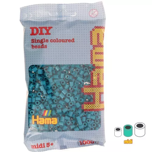 Cuentas Hama Beads MIDI 5 mm Azul Petróleo (n°83) x1000