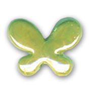 Mariposa de cerámica 17x22 mm Verde irisado