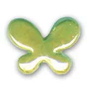 Mariposa de cerámica 17x22 mm Verde irisado