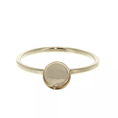 Anillo fino engaste para cabuchón 6 mm de Gold filled Talla 54 x1