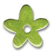 Flor de cerámica 35 mm Verde irisado