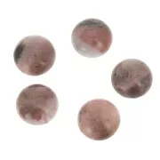 Cabuchón redondo 12 mm de piedra gema - Rhodonite x1