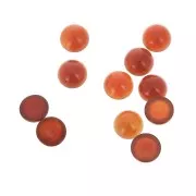 Cabuchón redondo 6 mm de piedra gema - Cornaline x1