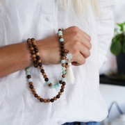 5 Surtido de cuentas gurú 10 mm y 8 mm para hacer un Mala Tibétain - Jujubier