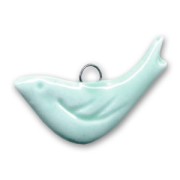 Pájaro de cerámica 15x30 mm Azul