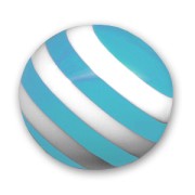 Redonda 14 mm rayada Aqua/Blanco x1|raw }}