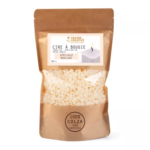 Cera para vela vegetal natural - 100% Colza - especial moldealdo x380g