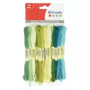 Surtido12 échevettes para pulsera brasileña & broderie - Verde x1