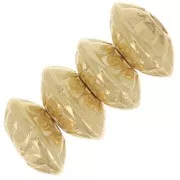 Cuentas redondas aplanadas de zamac étnico 7 mm - Dorado con oro fino x4