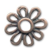 Separador flor 23 mm cobre antiguo x1