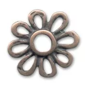 Separador flor 23 mm cobre antiguo x1