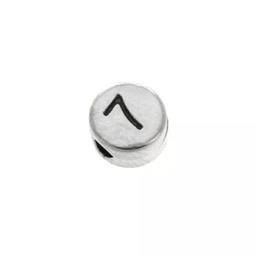 Abalorios Letras Redondas Cuentas Alfabeto zamac 7 mm 7- Plateado envejecido x1