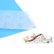 Molde de silicona para hacer 8 anillas de resina x1