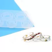 Molde de silicona para hacer 8 anillas de resina x1