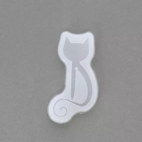 Molde de solicono para marcapáginas  - estampado gato - para resina x1