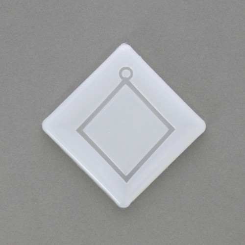 Molde de silicono rombo calado para hacer colgantes de resina 56x48 mm x1