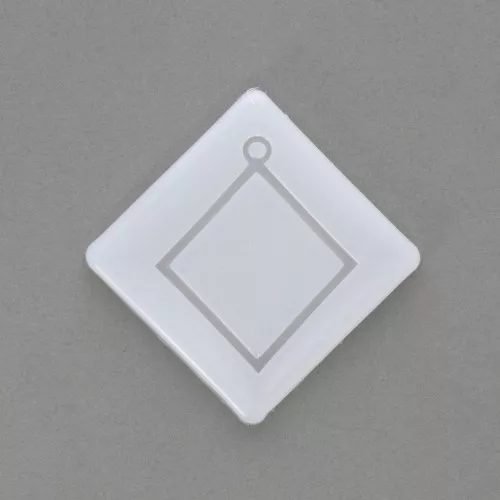 Molde de silicono rombo calado para hacer colgantes de resina 56x48 mm x1