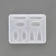 Molde de silicono para hacer mini colgantes de resina 68.5x53x7 mm x1