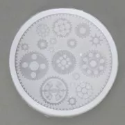 Molde de silicono para resina - estampado engranajes x1