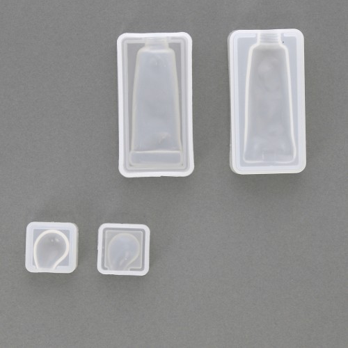 Set moldes silicono shaker 2 partes para resina - tubo de aguada  & gota n°2 x1