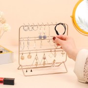Organizador de joyas 20x21 cm de metal - Dorado rosa x1