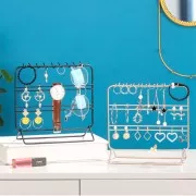 Organizador de joyas 20x21 cm de metal - Dorado rosa x1