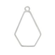Colgante hexagonal para resina UV y arcilla polimérica 35x22,5 mm-Plateado finex1|raw }}
