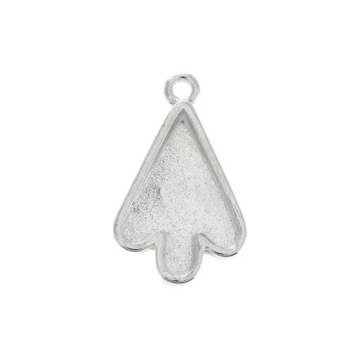 Colgante flecha para resina UV y arcilla polimérica 29x17,5 mm - Plateado finx1