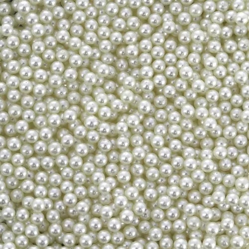 Cuentas redondas sin agujero mini bolas PureCrystal 5809 1.5 mm Cream Pearl x50