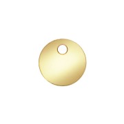 Dije redondo 6 mm - espesor 0.3 mm - Gold filled x20|raw }}