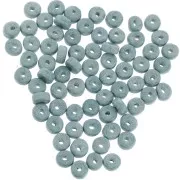 Arandelas Heishi de cerámica 5.3x2.5 mm - Azul gris mat x30