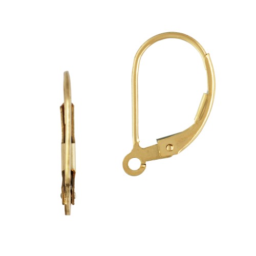 Ganchos para pendientes básicos para bisutería 16 mm de Gold filled x20
