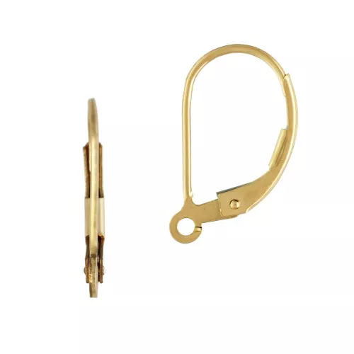 Ganchos para pendientes básicos para bisutería 16 mm de Gold filled x20