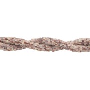 Cuentas arandalas Heishi 5x1 mm Multi Marrón claro x39 cm