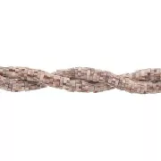 Cuentas arandalas Heishi 5x1 mm Multi Marrón claro x39 cm