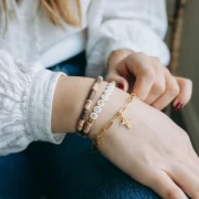 Cuentas arandalas Heishi 5x1 mm Multi Marrón claro x39 cm