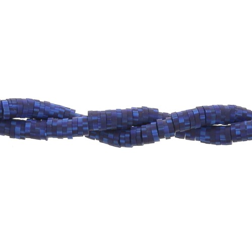 Cuentas arandalas Heishi 5x1 mm Multi Azul Oscuro x39 cm