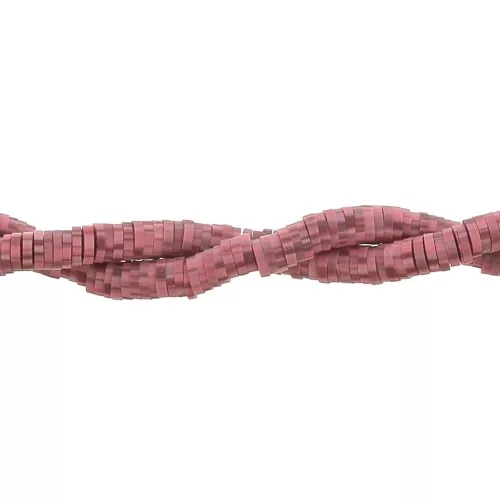 Cuentas arandalas Heishi de arcilla polimérica 5x1 mm Multi Rojo x39 cm