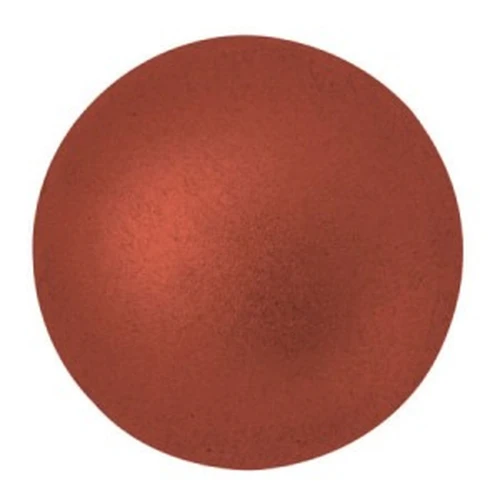 Cabuchón redondo de vidrio por Puca® 25 mm Red Copper Mat x1
