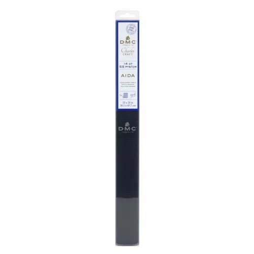 Tela Aïda de algodón de la marca DMC 5.5 pts/cm  38.1x45.7cm - Negro x1