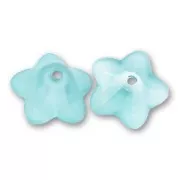Flores 6x12 mm Light Turquoise Frosted x10