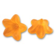 Flores 6x12 mm Orange Frosted x10
