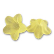 Flores 6x12 mm Yellow Frosted x10